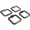 FACULX Moschettoni quadrati 4 x 5 cm in lega di alluminio vite cancello 4-pack