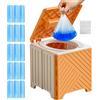 Generic Toilette portatile per bambini Serbatoio della spazzatura pieghevole | Vasino da campeggio con cuscinetto in PVC per anziani, ragazzi, donne, uomini, camper, ospedali, auto, viaggi su strada