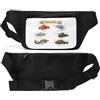 Generic Marsupio unisex con guida illustrata alle creature acquatiche immaginarie, nero