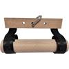 UnifearPro Wrist Strength Attrezzo Polso Presa Avambraccio Mano con Finitura Legno Liscia Cinghie Nere Robuste E Blocco Forato Presa Affidabile per Esercizi, 4cm Circa