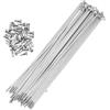 GMZQSN 36 raggi in acciaio nero da 14 G, 260/265/270/275 mm con nippli per riparazione ruote di bici (290 mm, 36 pezzi, 14 G)