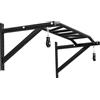 SPORTNOW Barra per trazioni da parete, con diverse impugnature e cavo, carico 200kg, in acciaio 126x60x45,5cm, Nero | Aosom Italy