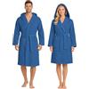 Nada Home Accappatoio Nido d'Ape Unisex in cotone Uomo Donna con Cappuccio, Cintura e Tasche - Leggero, Assorbente, Traspirante - Ideale per Casa, Piscina, Palestra, SPA e Viaggi