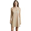 BEAUTELICATE Abitino Sottoveste Donna 100% Cotone Vintage Sottogonna Camicia da Notte Scollo a V Spalline Regolabili Sexy Lingerie Elegante (Nude - Lunghezza Mini, M)