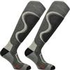 CALZE PRESTIGE (2 PAIA) Calze tech lunghe termiche, in lana merinos- caccia & pesca - outdoor - trekking, con struttura anatomica diffrenziata -100% made in (Brescia) Italy (35-38, Grigio ardesia)
