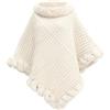 NLAND Poncho Donna Invernale Caldo Elegante Mantella in Maglia | Scialle in Pelliccia Sintetica Spessa e Morbida,Leggero,Traspirante e Caldo,per Autunno e Inverno,Taglio Oversize