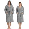 Nada Home Accappatoio Unisex in Spugna 100% Cotone 400 gr con Cappuccio - Morbido e Assorbente, con Cintura, Tasche e Appendino - Uomo Donna Adulto