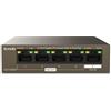 Tenda TEG1105PD, Switch PoE Gigabit a 5 porte con 4 porte PoE+@30W, hub di rete domestica non gestito, splitter Ethernet, design PSE e PD, metallo robusto e senza ventole, protezione a vita limitata
