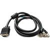 System-S Cavo VGA 180 cm HD15 maschio a 5 BNC RGBHV maschio adattatore coassiale nero