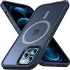 Anqrp Custodia Matt Kada per iPhone 12 Pro Max, sottile [Compatibile con MagSafe] Custodia protettiva magnetica e traslucida