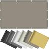 GOUSANG Tenda Parasole Vela Ombreggiante 2 x 3.7 m Impermeabile, Rettangolare Triangolo Rettangolo con Occhielli PES Protezione UV 98% per Esterno, Giardino e Terrazza, Tortora
