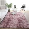 youyoucool Tappeto moderno morbido per interni e interni, in peluche, antiscivolo, in finta pelliccia, per soggiorno, decorazione della casa, tinta con radice di loto rosa
