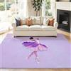 Generico Tappeto Da Soggiorno Lavabile In Lavatrice, Viola Antiscivolo Tappeto Ballerina Incantevole Raffinata e Sognante, Tappeti 40 x 60 cm per Camera Da Letto, Cucina, Ufficio, Corridoio