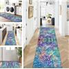 ZUZEKU Tappeto passatoia da cucina, lavabile, antiscivolo, 70 x 250 cm, colore blu, viola, lungo, per corridoio, soggiorno, camera da letto, venduto al metro, personalizzabile, 70 x 250 cm