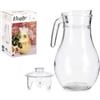 Makio M Brocca in vetro con coperchio, per acqua e succhi. In confezione regalo. (Vetro, 1800 ml - 14,5 x 18 x 24 cm)