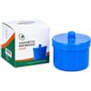 PARAFARMACEUTICI FARVISAN FARVISAN Vaschetta Porta Protesi Dentaria per Adulti, Contenitore Porta Dentiera con Coperchio e Cestello, Custodia per Apparecchi Ortodontici e Ponti Mobili, Colore Celeste, Made in Italy