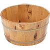 Poyujkyhr Vasca per piedi in legno, 36,5 x 18 cm, per sauna, con isolamento termico, secchio per sauna, per rilassamento, sauna, casa (senza montaggio, legno naturale)