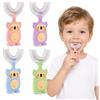 EKRIZY 4 Spazzolini A Forma Di Koala 360° 4,5Cm Rosa Blu Verde Viola Per Bambini 2-6 Anni