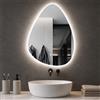 Specchio a Goccia 50x60 cm LED a 3 Colori Dimmerabile Accensione Touch