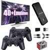 KINMRIS Y5 - Console di gioco retrò 4K, console di ritrogaming video, compatibile con 45+ emulatori, 2 controller wireless 2,4 GHz, controller di gioco stick portatile plug and play per TV (128 GB)