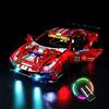 Brick Shine Kit luci GC per Ferrari 488 GTE AF Corse #51 42125 (il set modello non è incluso) (telecomando)