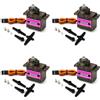 Geekstory MG90D - Micro servo digitale da 9 g, 270 gradi, ingranaggi completamente in metallo per modellini radiocomandati robot, braccio auto, fai da te (confezione da 4)
