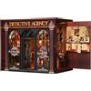 ETKVR Book Nook per Adulti, Casa Bambole in Miniatura, Puzzle 3D Booknook | con luce LED e Action Figures, kit diorama per decorazione libreria, regalo di Natale per compleanni