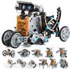 KIDWILL LAND 14 in 1 Robot a Energia Solare, STEM Robot Science Toys Kit Giocattolo per Bambini, Giocattoli Educativi Robot Solare, DIY Building Toy per Bambini Ragazzi e Amanti della Scienza (Grigio)