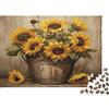 JXQHBVMG Puzzle 1000 pezzi Girasoli nel Secchio, cartone riciclato, girasoli nel secchio, antistress per adulti e famiglie 70x50cm/1000pcs