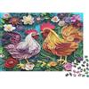 6N2X9A4S Gallo Colorato Arte Puzzle 1000 Pezzi Puzzle per Adulti Carta Motivo Floreale Concentrazione Decorazione Casa Regalo Famiglia 52x38cm/1000pcs