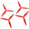 POENVFPO a Tre Pale RC, 4 Pezzi 7-8 Pollici in Policarbonato Eliche a Tre Pale per Droni RC a Pale Resistenti agli Urti con 3 Pale (Rosso)