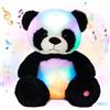 Cuteoy Peluche musicale panda con luce a LED, luce notturna luminosa per addormentarsi, canzone ninne nanne, regalo per bambini, ragazze e ragazzi, 25 cm / 10in