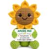 Apjielop Regalo Anniversario per Lui Lei, Regalo Romantico - Girasole All'Uncinetto | Regalo Anniversario Matrimonio, Regalo per Lui Lei Fidanzato Fidanzata Coppie Compleanno San Valentino Natale