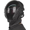 Obelunrp Maschera futuristica con binario di guida, maschera punk decorativa per PC per cosplay di Halloween
