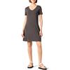 Amazon Essentials Abito Swing a Maniche Corte con Scollo Ampio (Taglie Forti Disponibili) Donna, Nero, L