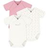 Petit Bateau Lot De Bodies Croisés Manches Courtes En Coton Imprimé Bébé Multicouleur A0fys00 Biancheria intima GIORNO Bimba 0-24 (Pacco da 3)