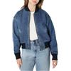 Amazon Essentials Giacca Bomber in Denim, Vestibilità Rilassata Donna, Blu Medio Vintage, S