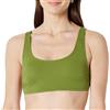 Amazon Essentials Top Corto da Mare con Scollo Rotondo Donna, Verde Oliva, 48