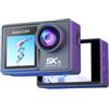 EWsdsfs Macchina fotografica di azione 5K 4K60FPS Dual IPS Touch LCD EIS 170 ° DVR 30M Impermeabile Zoom 5X sport con microfono wireless e pre-registrazione