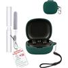 toergy Custodia antiurto impermeabile in silicone per Anker Soundcore P20i, cover morbida e sottile con cordino, portachiavi e kit di pulizia, verde