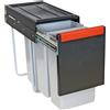 FRANKE selezionatore di rifiuti 30 (3x10) litri CUBE 30 da 30 cm di larghezza dell'armadio