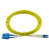 BlueOptics Cavo patch in fibra ottica duplex BlueOptics©, LC-UPC/SC-UPC blu, 0,5 metri, monomodale E9/125µm, G.657.A1, OS2, attenuazione in ingresso: meno di 0,2dB, fibra di marca, LSZH giallo, tubo da 2,0 mm, ghiera in Vetroceramica, incl
