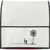 kwmobile coperchio kwmobile compatibile con KitchenAid 4,3-4,8 litri - con 3 scomparti - Coperchio antipolvere per elettrodomestici da cucina in nero bianco dandelion love