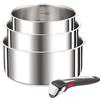 Tefal L898S3, Set per frittura, Acciaio inossidabile, Acciaio inossidabile, Acciaio inossidabile, Smontabile, Adatto per induzione, Elettrico, Piastra in Vetroceramica, A gas, Alogeno