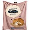 Generic Coperta Flanella Regalo Nonna Festa Dei Nonni Compleanno Natale 150x130cm