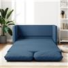 IKAYAA Divano Letto 2 posti Divano Letto Matrimoniale Divano Letto da Terra 2 in 1 Divani da Soggiorno-Blu-Tessuto