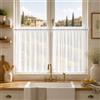 Deconovo Tende per Interni Moderne in Voile Bianco - Set di 2 Tende Trasparenti 70x45 CM, Leggere e Decorative, per Finestre e Porte Interne, Ideali per Camera da Letto e Soggiorno