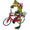 formano rane divertenti sulla bici rana rana bicicletta