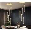 kaixunl Mini Lampadario Lampade a sospensione moderne LED Bubble Crystal Lampadari per isola della cucina Mini illuminazione a sospensione in oro per isola della cucina Sala da pranzo Camera da letto Bar Lu