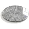 BiSaXieTa Ardesia Vassoio Girevole Centrotavola, Lazy Susan Piatto Giradischi di Servizio, Ø 60~100 cm Grande Vassoio Rotante, Girevole a 360°, Cibo Facile da Condividere(Glossy Gray,60cm/24)